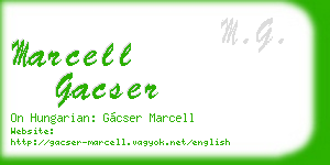 marcell gacser business card