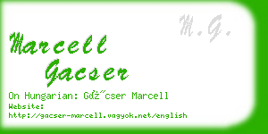 marcell gacser business card